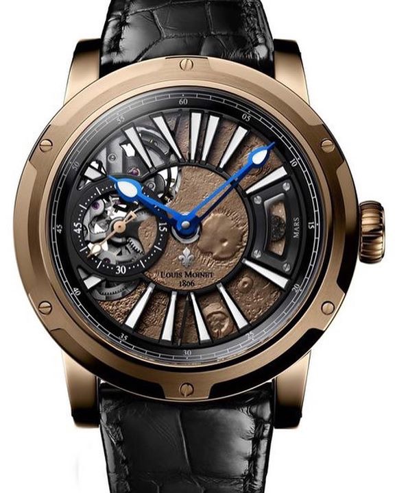 What connects the planet Mars and the Louis Moinet watch?