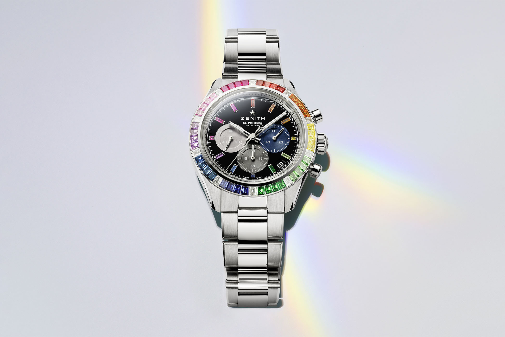 Zenith Launches Chronomaster Sport Rainbow in White Gold | Chrono 10:10