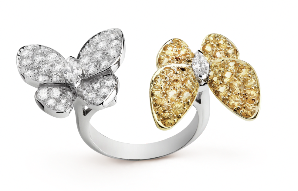Two Butterfly Between the Finger ring