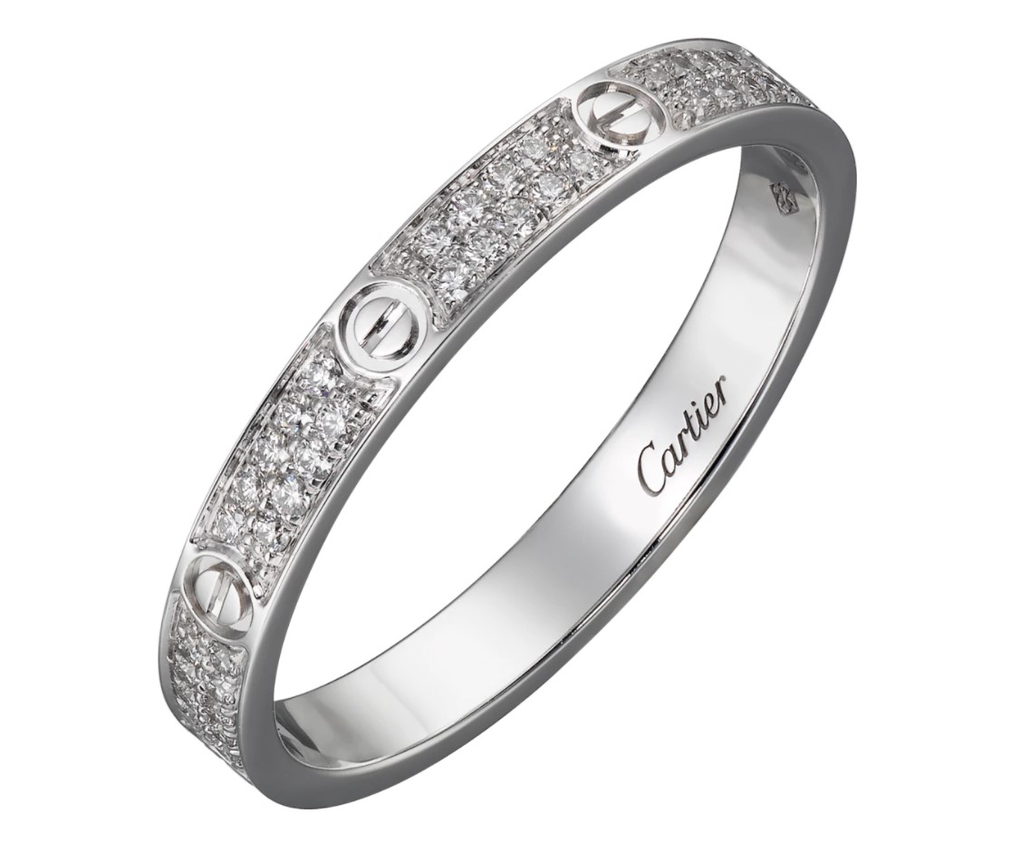 CARTIER LOVE RING, SMALL MODEL WHITE GOLD
