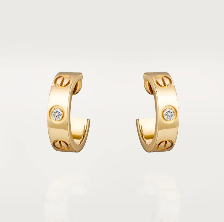 Jewelry Cartier - LOVE EARRINGS, 2 DIAMONDS - B8022900, photo 1