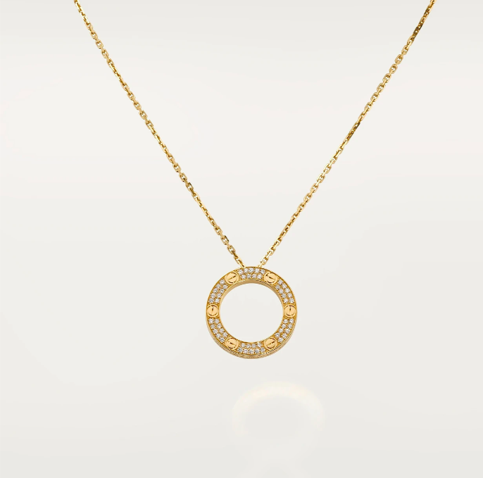 LOVE NECKLACE, DIAMOND-PAVED