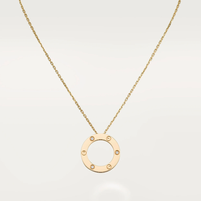 LOVE NECKLACE, 3 DIAMONDS