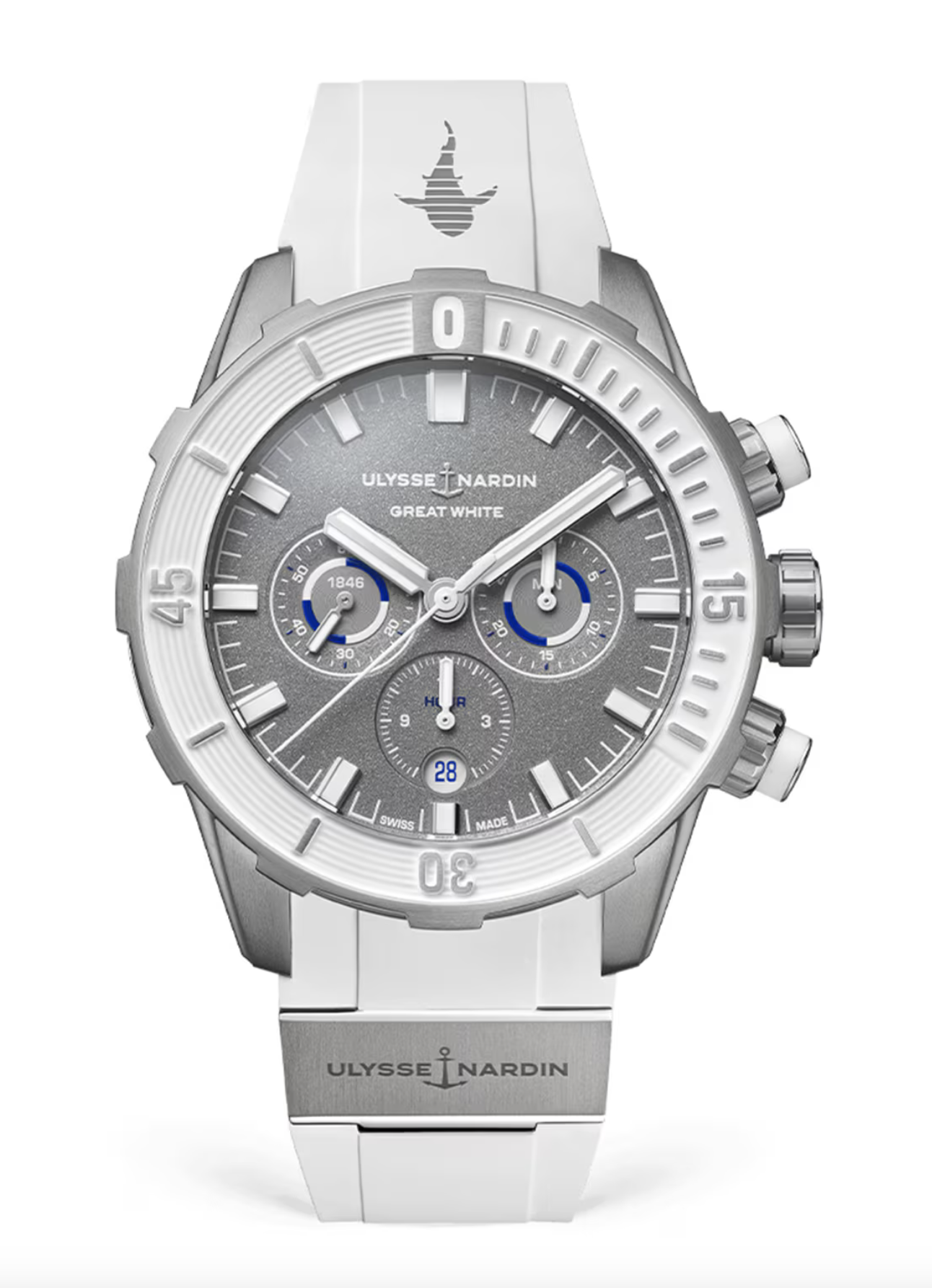 Годинник Ulysse Nardin - Ulysse-Nardin DIVER CHRONOGRAPH GREAT WHITE - 1503-170LE-1A-GW/3A, фото 1