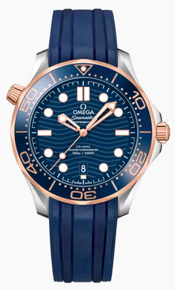 SEAMASTER DIVER 300M 42 MM, STAHL ‑ SEDNA™‑GOLD MIT KAUTSCHUKBAND