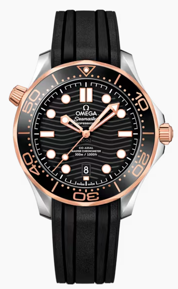 SEAMASTER DIVER 300M 42 MM, STAHL ‑ SEDNA™‑GOLD MIT KAUTSCHUKBAND