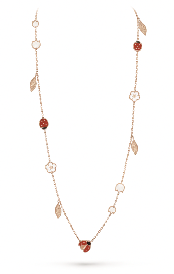Lucky Spring long necklace, 15 motifs