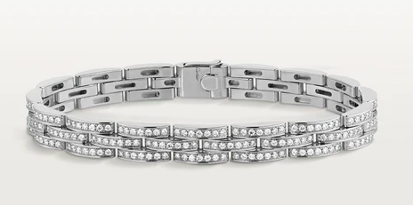 Ювелірна прикраса Cartier - MAILLON PANTHÈRE THIN BRACELET, 3 DIAMOND-PAVED ROWS - N6701000, фото 1