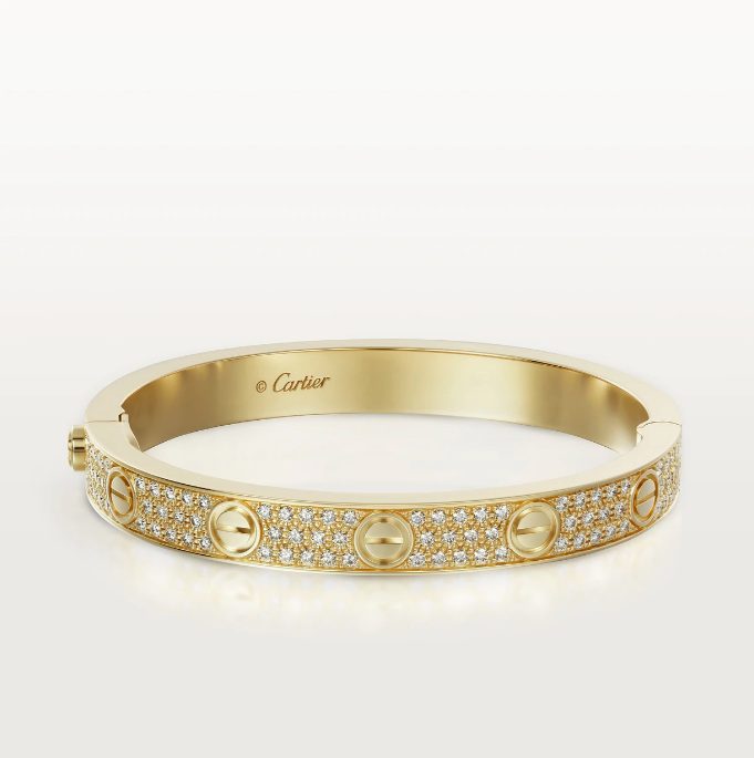 Ювелирное украшение Cartier - LOVE BRACELET, CLASSIC MODEL, PAVED - N6035017, фото 1