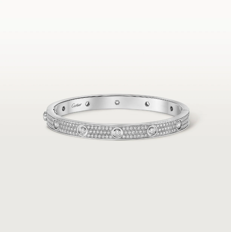 Ювелірна прикраса Cartier - LOVE BRACELET, CLASSIC MODEL, 10 DIAMONDS, PAVED - N6033602, фото 1