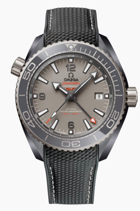 SEAMASTER PLANET OCEAN 600M 45,5 MM, GRAUE KERAMIK MIT KAUTSCHUKBAND