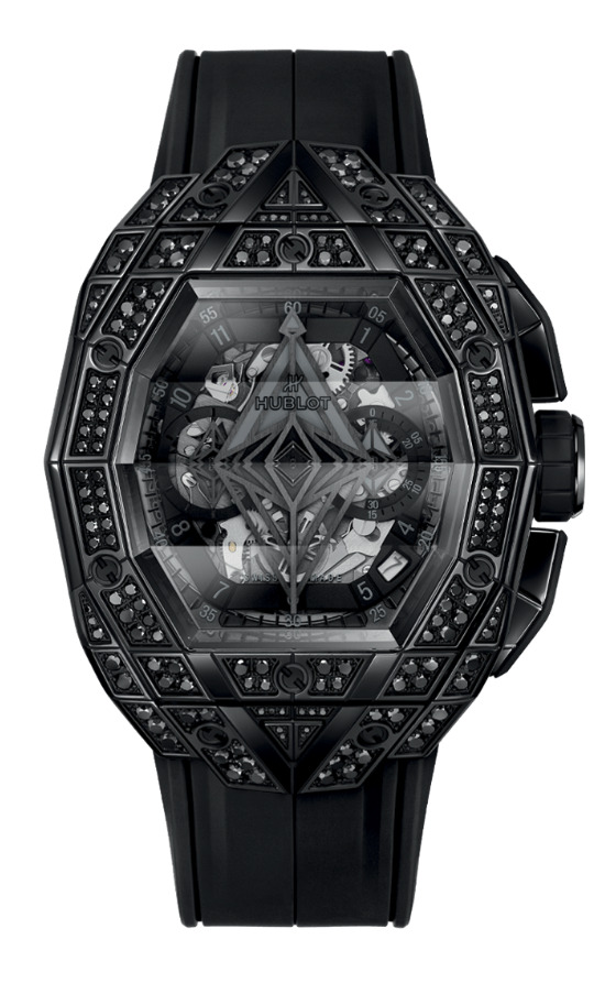 Часы Hublot - SPIRIT OF BIG BANG SANG BLEU ALL BLACK PAVÉ - 648.CX.0114.RX.1600.MXM24, фото 1 Часы Hublot - SPIRIT OF BIG BANG SANG BLEU ALL BLACK PAVÉ - 648.CX.0114.RX.1600.MXM24, фото 1